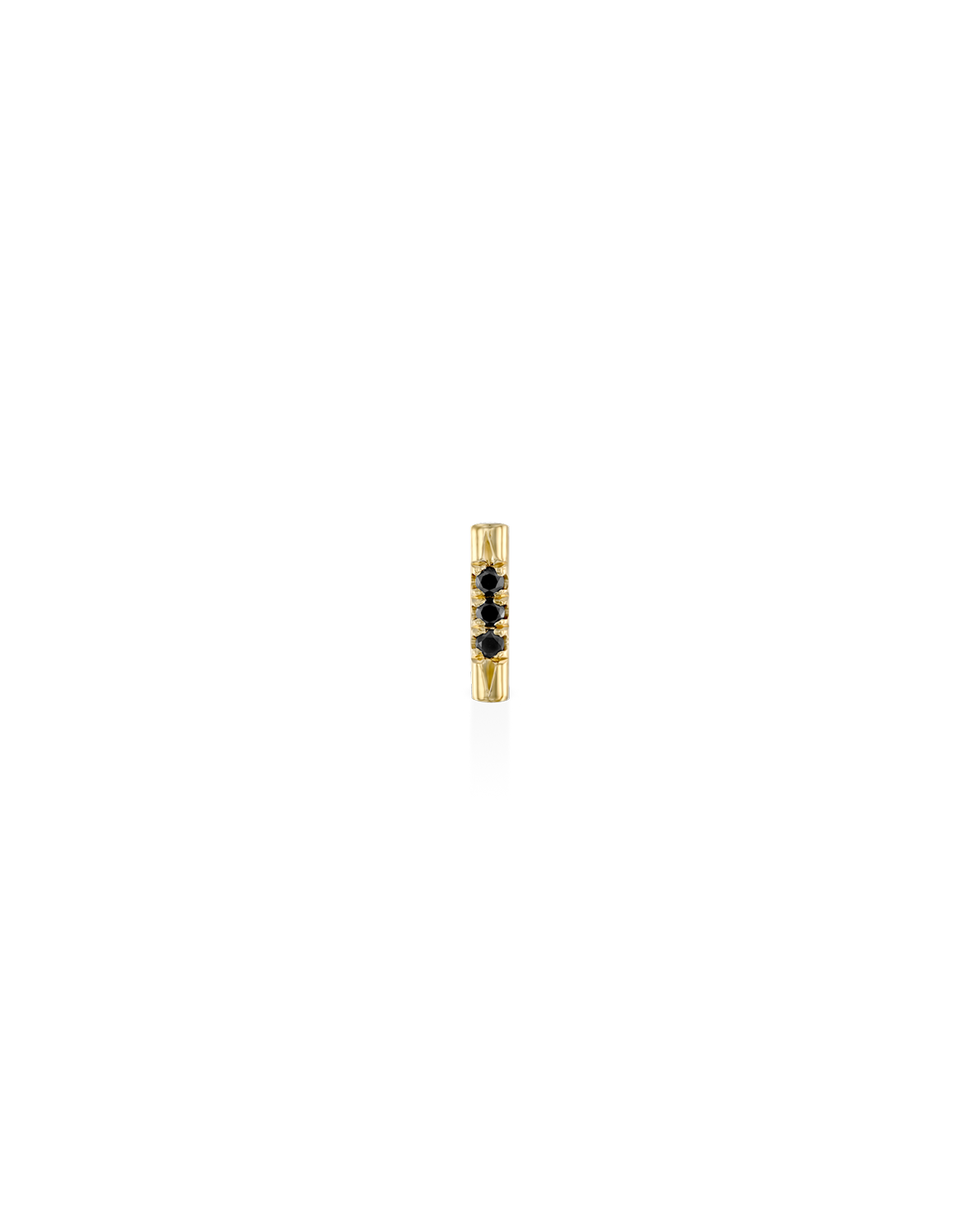 Valerie Gold Earring Black Diamonds