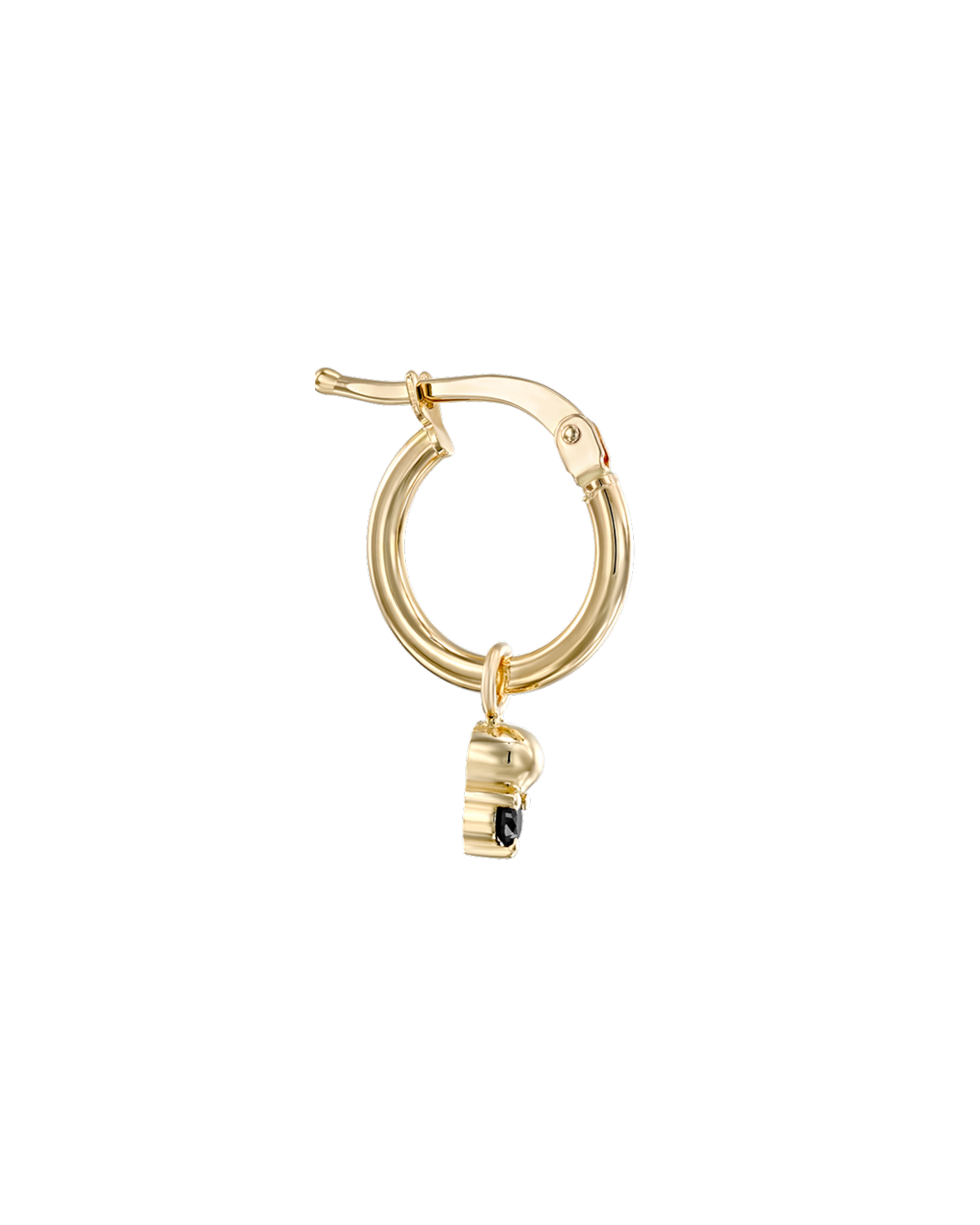Hoop & Marie gold earring Black diamond