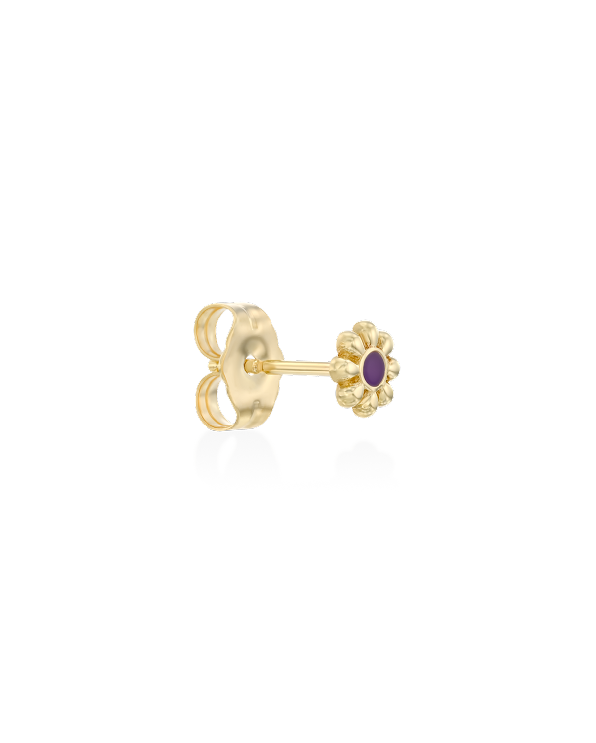Gold daisy flower earring