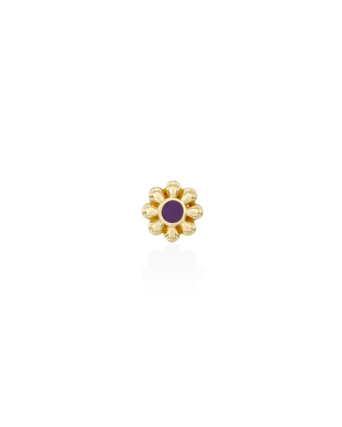 Gold daisy flower earring