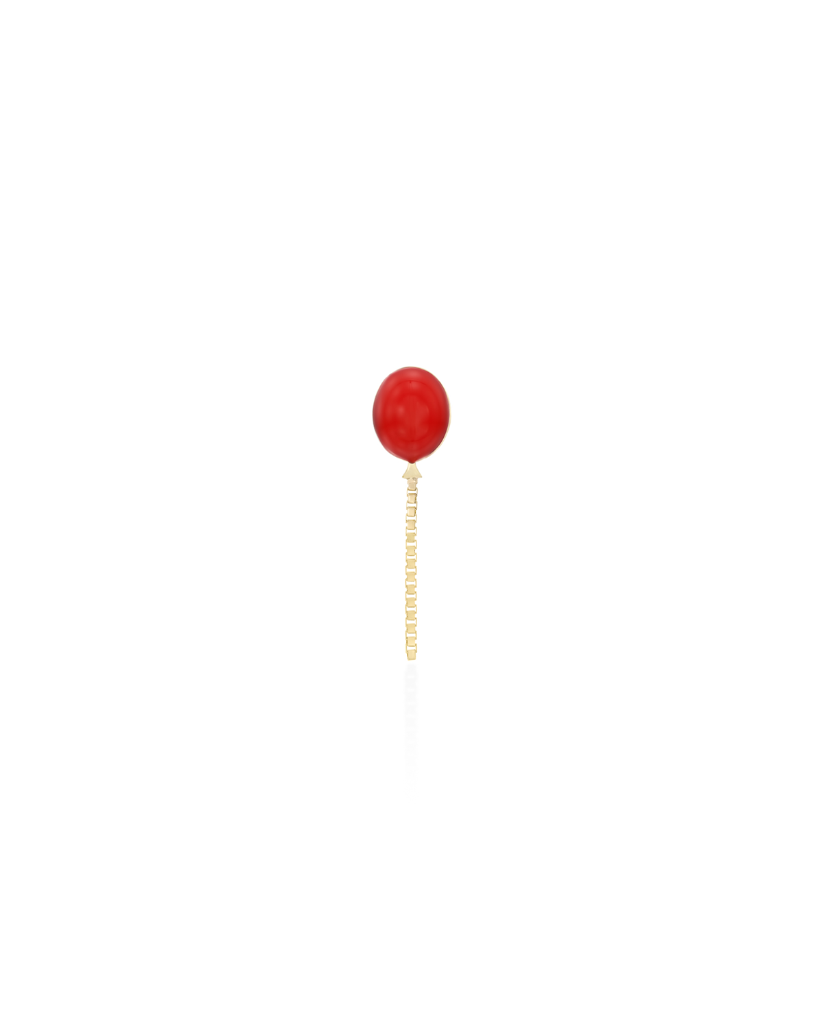 Red Balloon Gold Earring