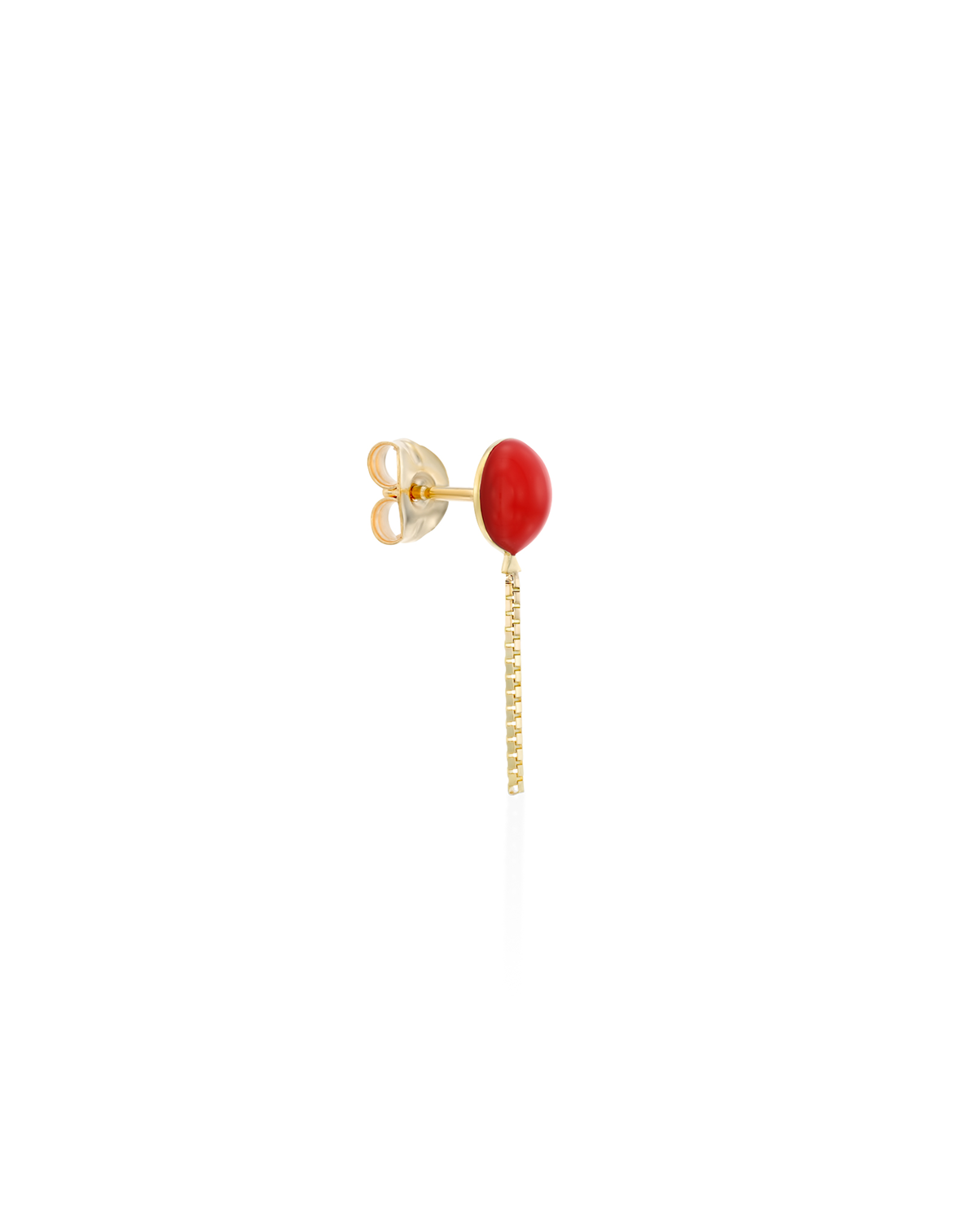Red Balloon Gold Earring