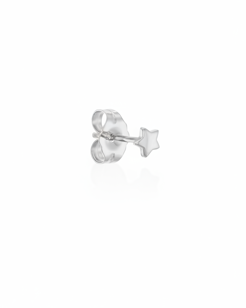 Gold star earring