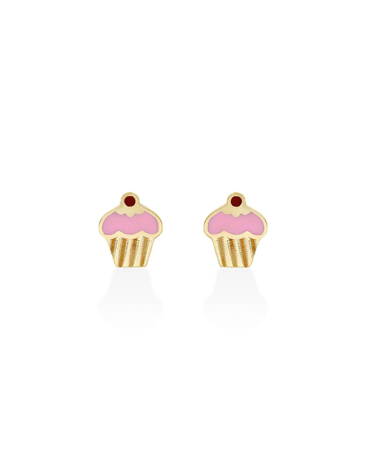 Cupcake Gold Earring
