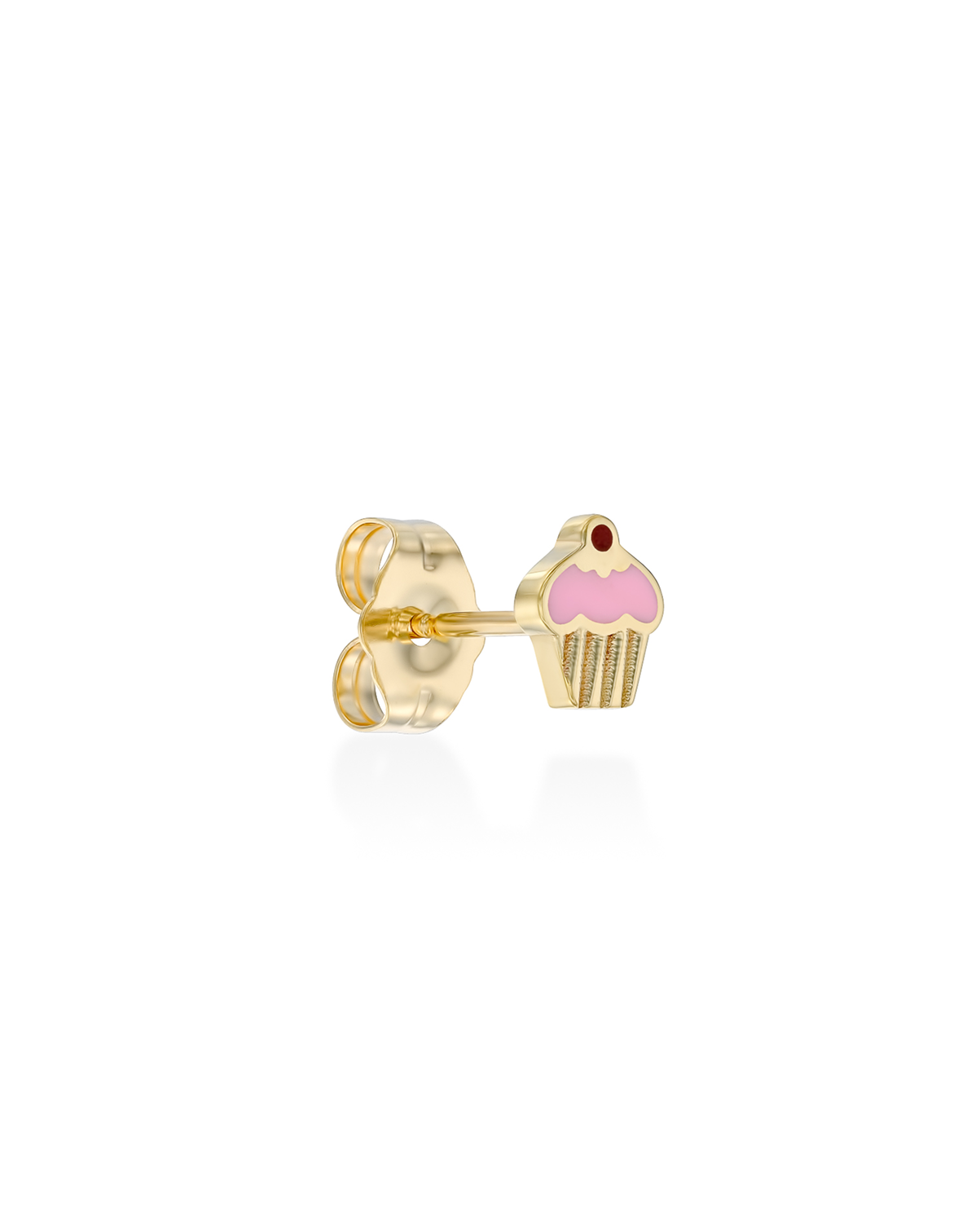 Cupcake Gold Earring