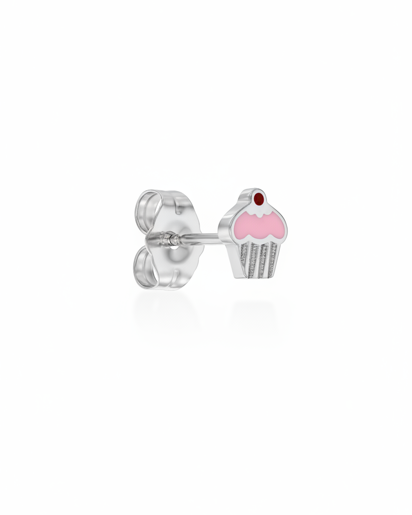 Cupcake Gold Earring