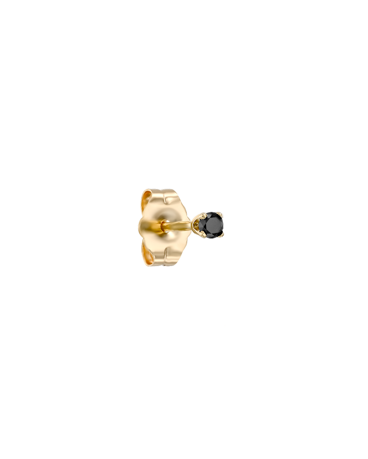 Martina Gold Earring 2mm Black Diamond