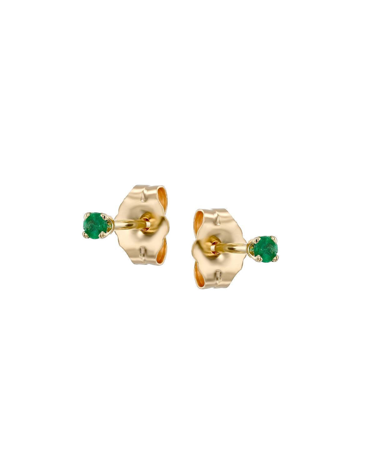 Martina Gold Earring 2mm Emerald