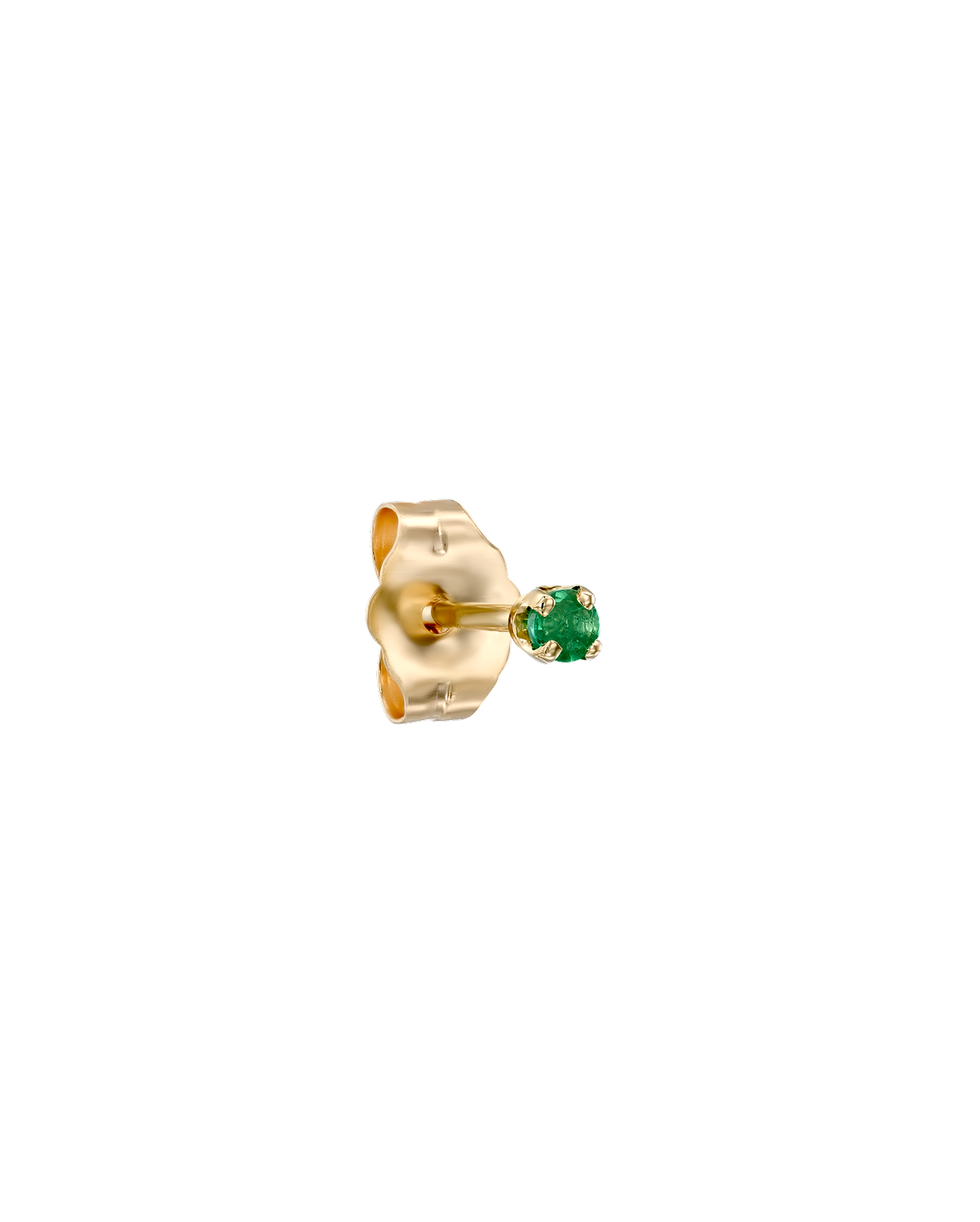 Martina Gold Earring 2mm Emerald