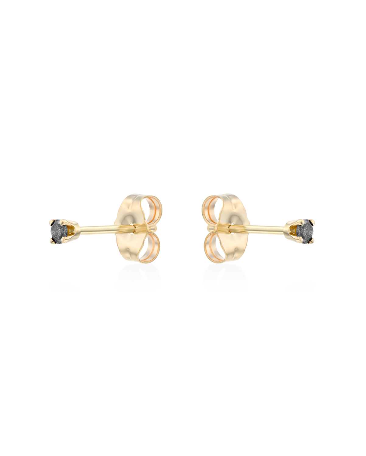 Martina Gold Earring 2mm gray Diamond