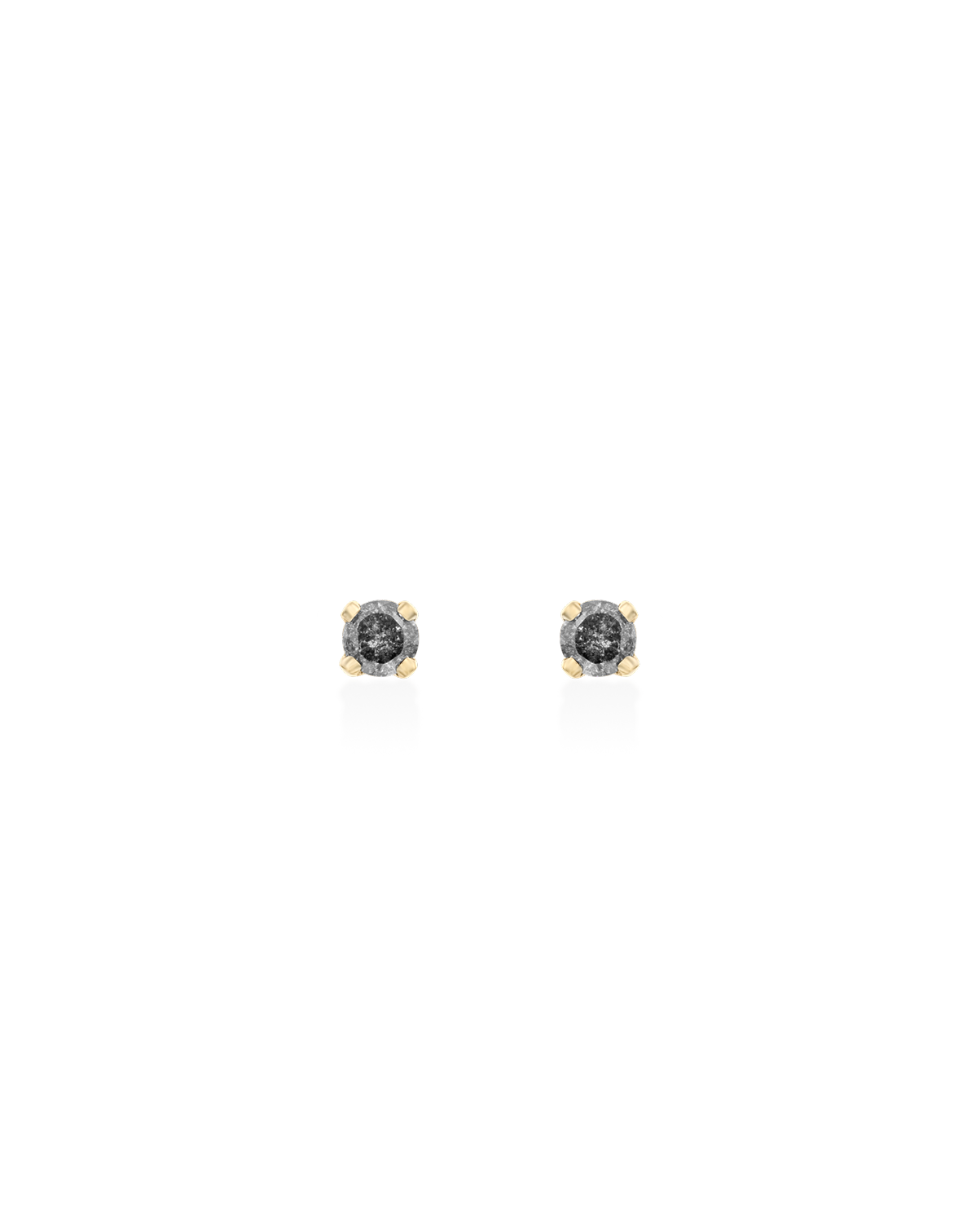 Martina Gold Earring 2mm gray Diamond