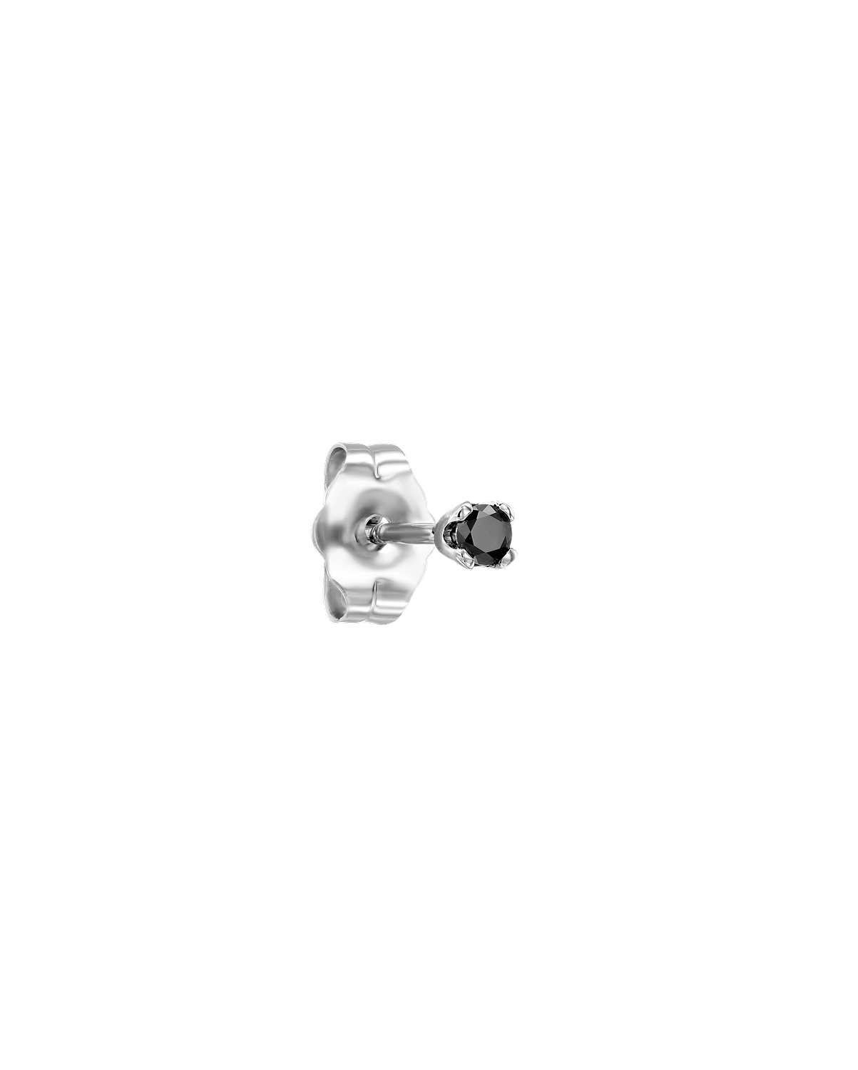 Martina Gold Earring 2mm Black Diamond