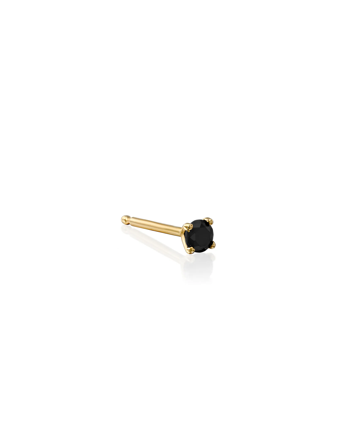 Martina Gold Earring 3mm Black Diamond