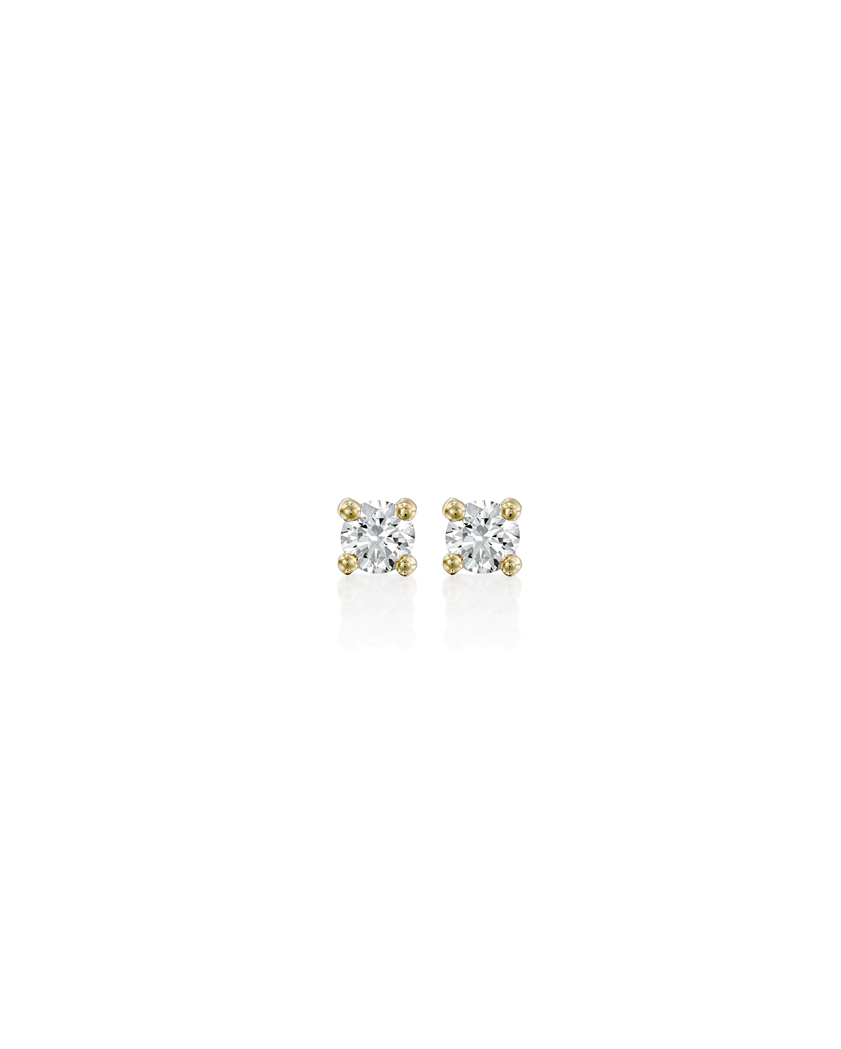 Martina Gold Earring 3mm White Diamond