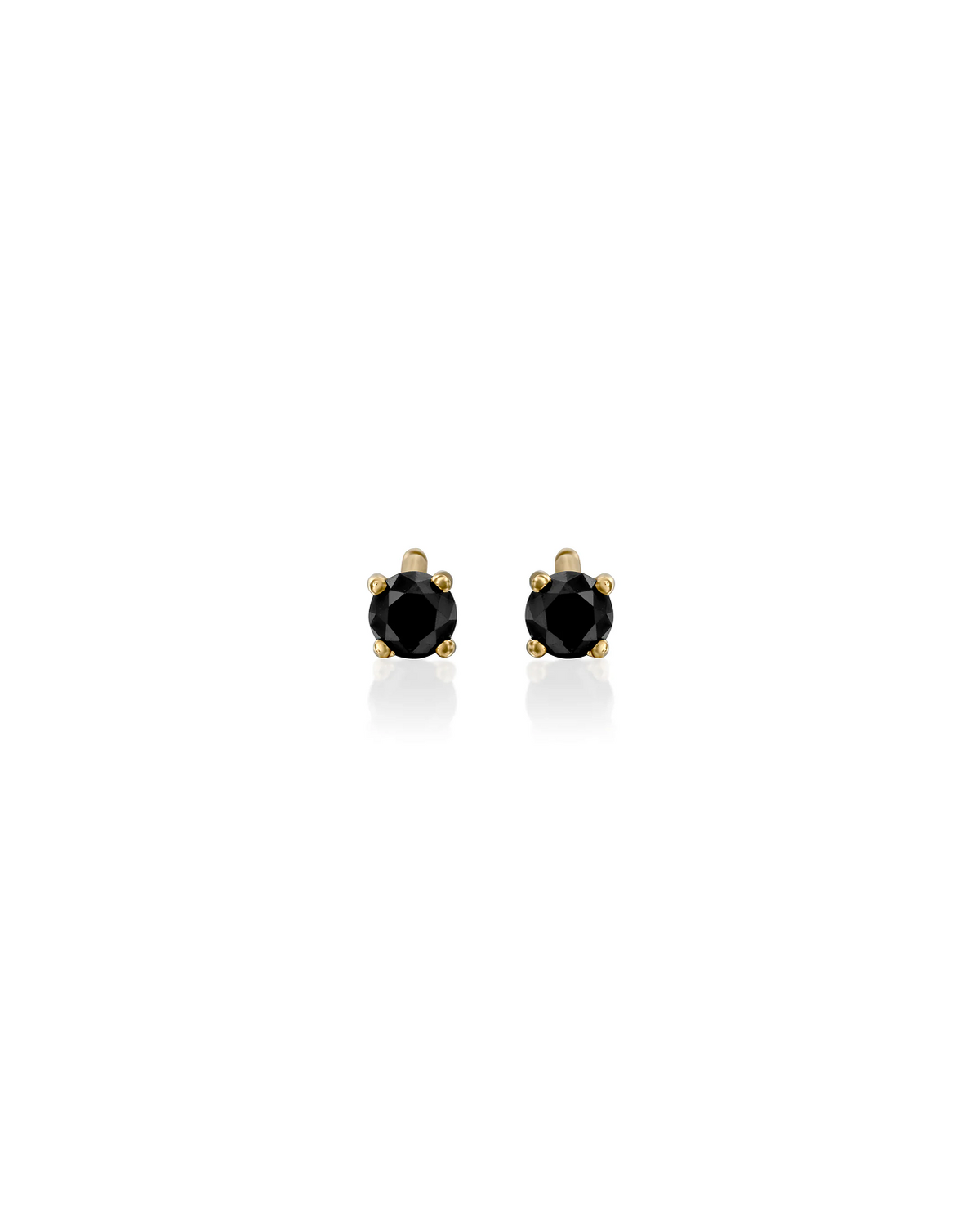 Martina Gold Earring 3mm Black Diamond