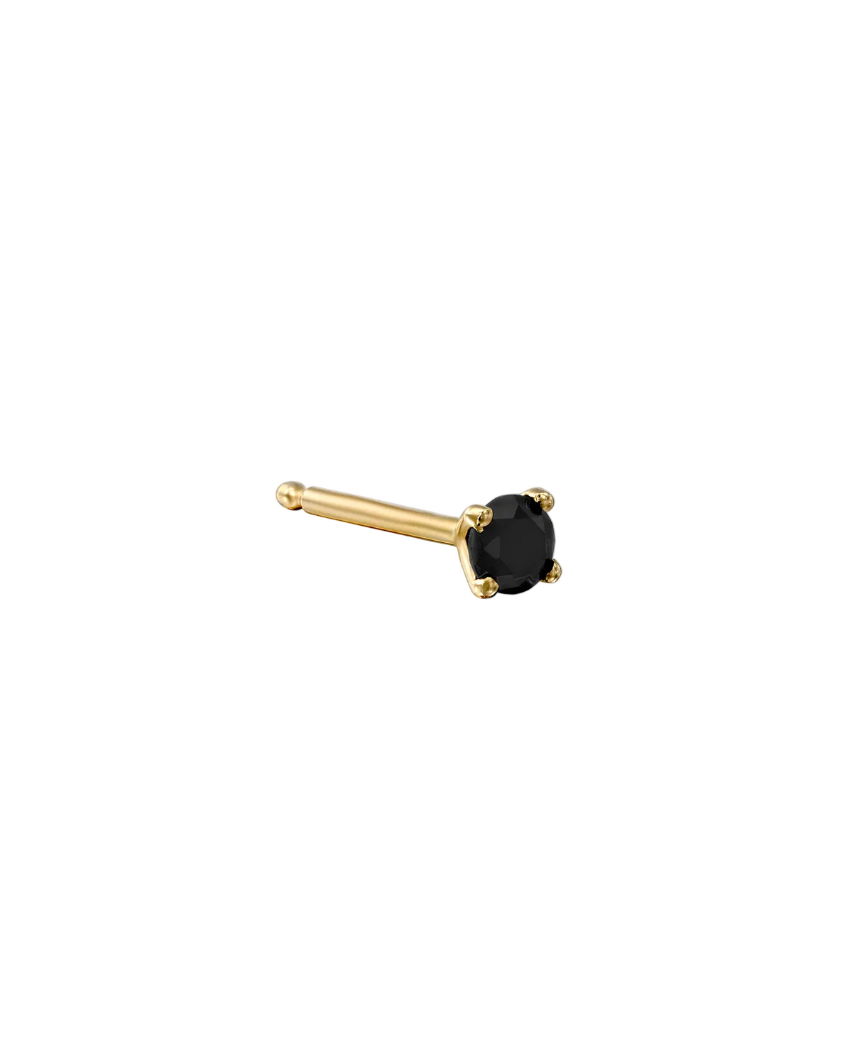 Martina Gold earring 4mm Black Diamond