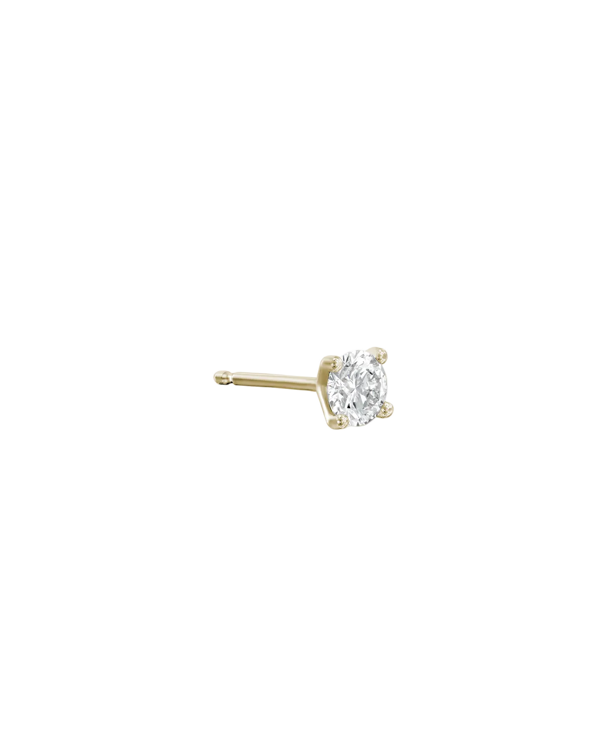 Martina Gold earring 4mm White Diamond