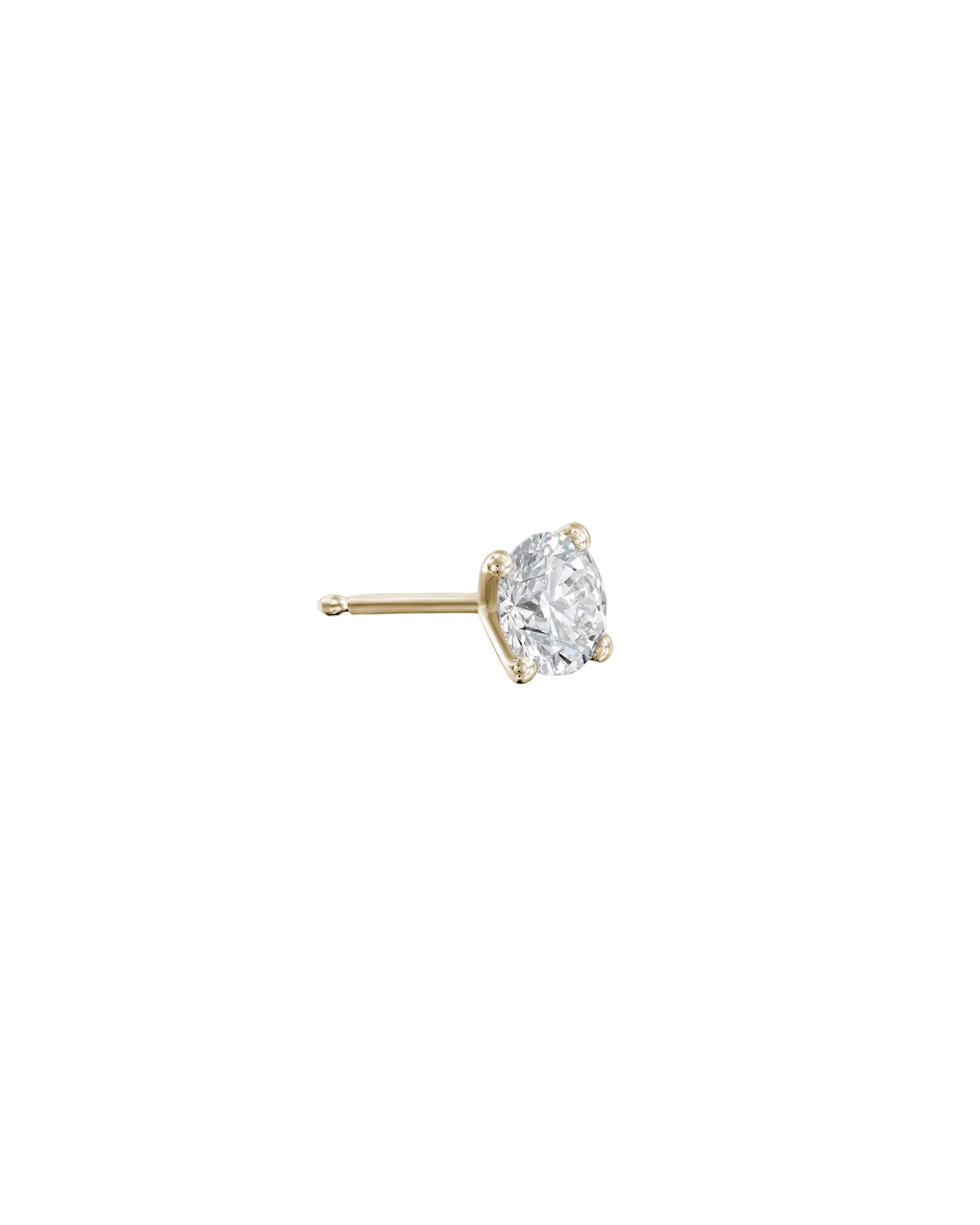 Martina Gold Earring 5mm White Diamond