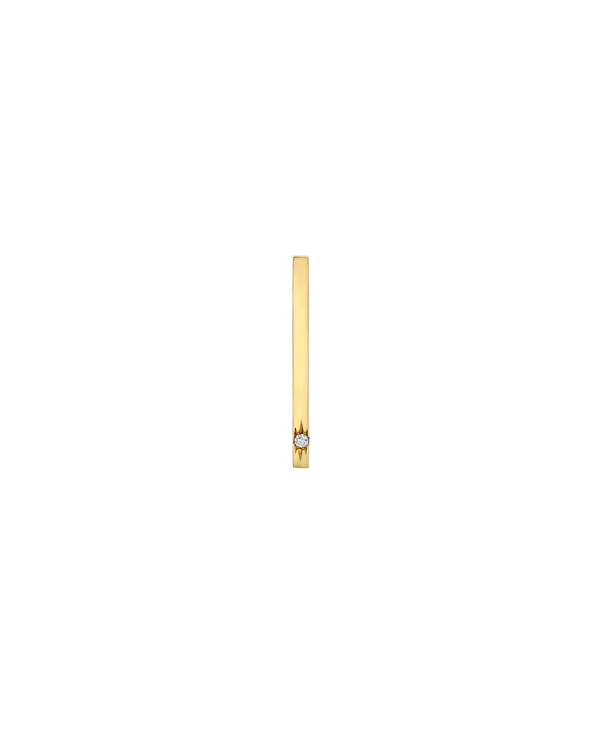 Long Bar Earring Star Setting