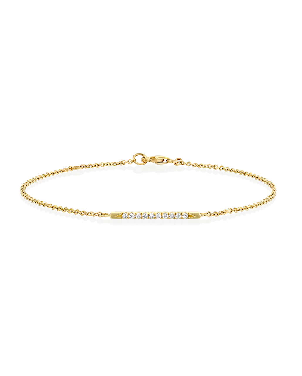 Andrea Gold Bracelet Set With White Diamonds