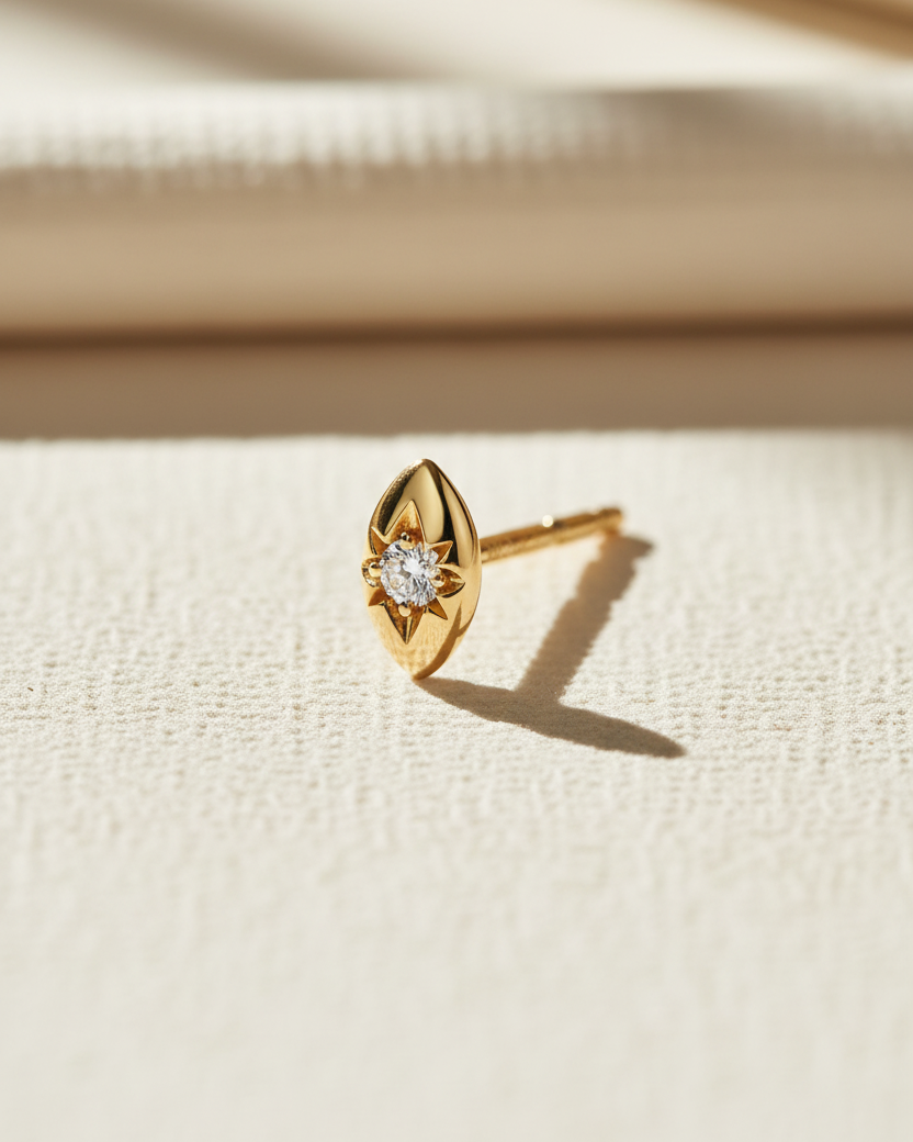 Agatha Earring With white Diamonds