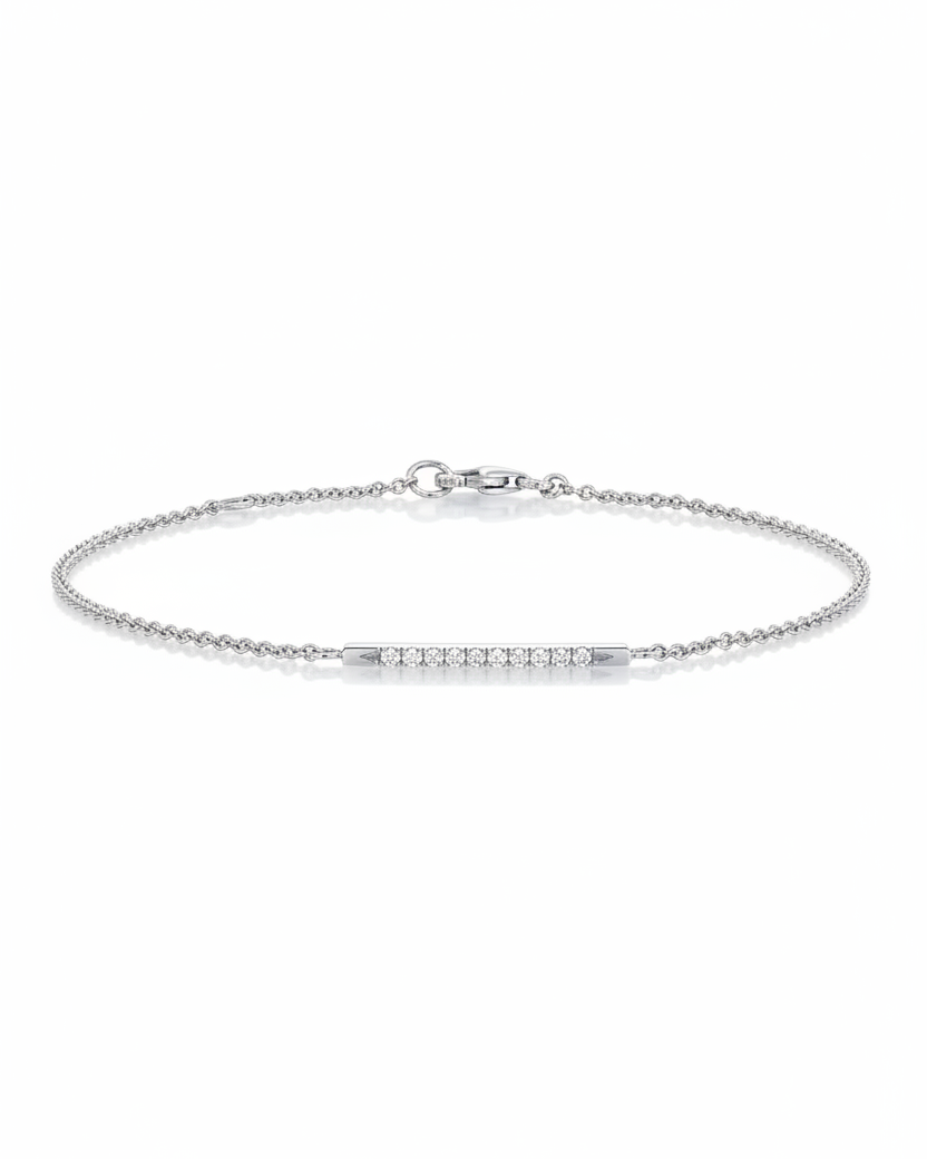 Andrea Gold Bracelet Set With White Diamonds