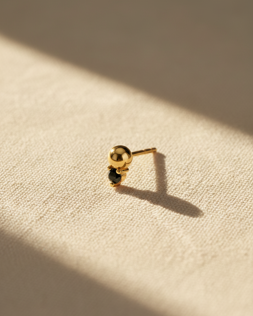 Marie Earring Black Diamond