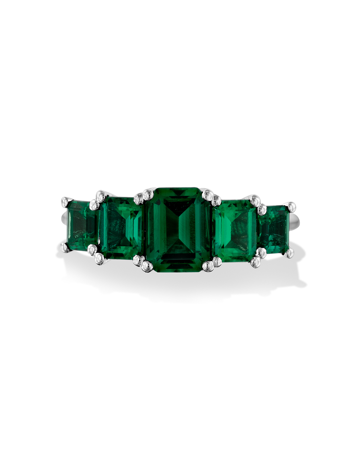 Alexandrina Gold Ring With Emeralds