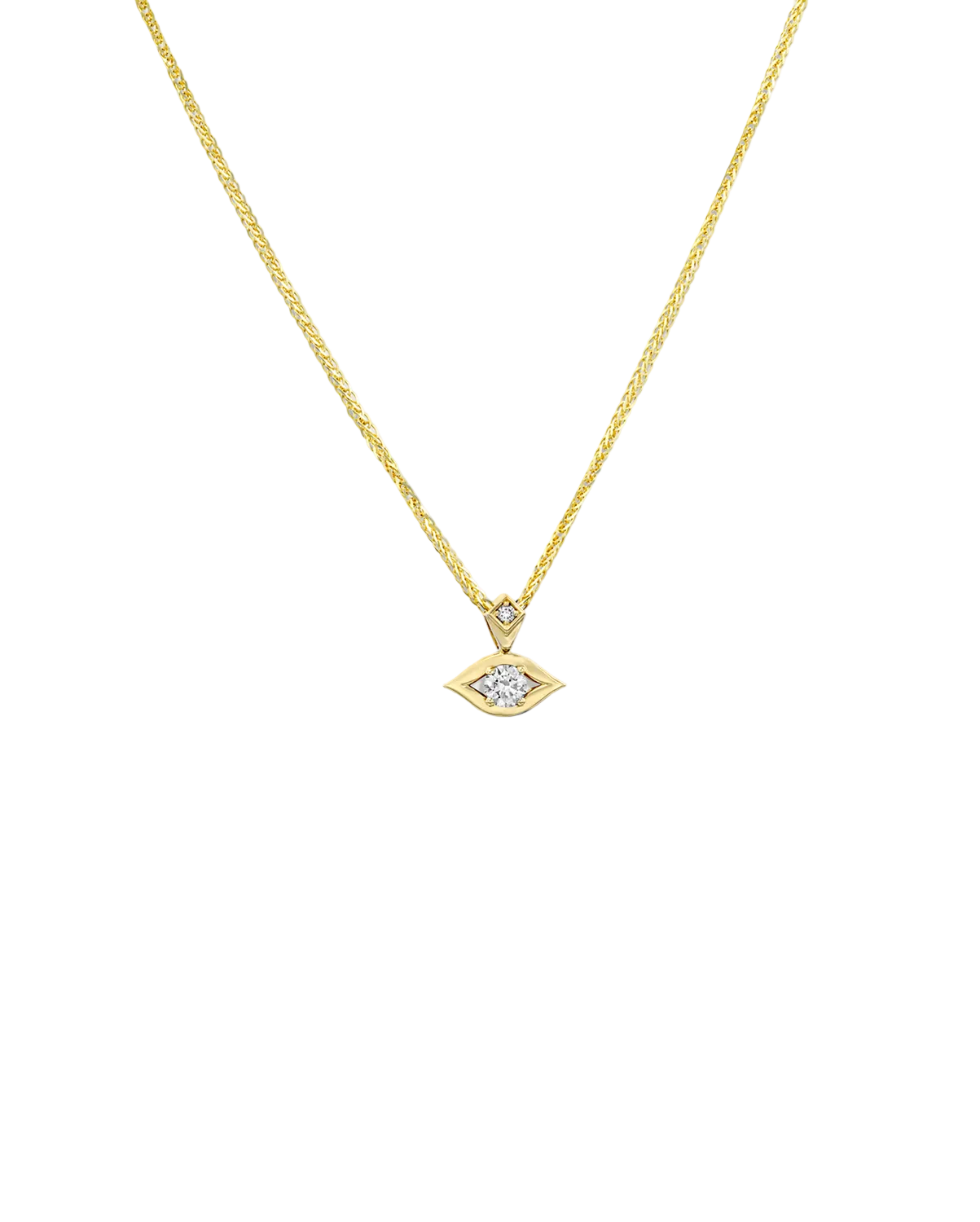 Evil Eye Gold Necklace Diamonds