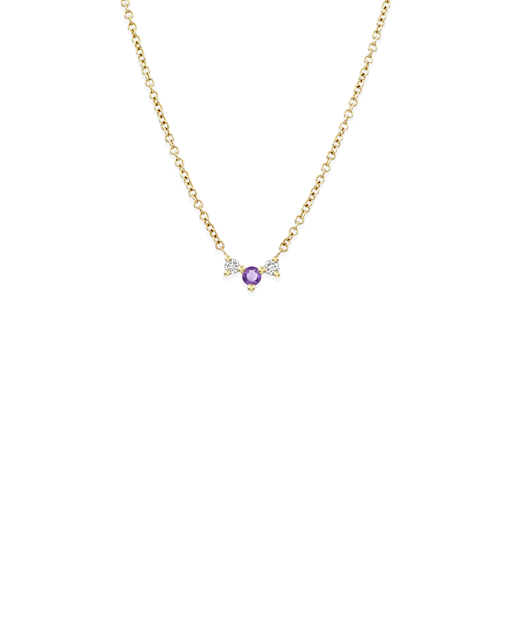 Frida amethyst and white diamonds Necklace