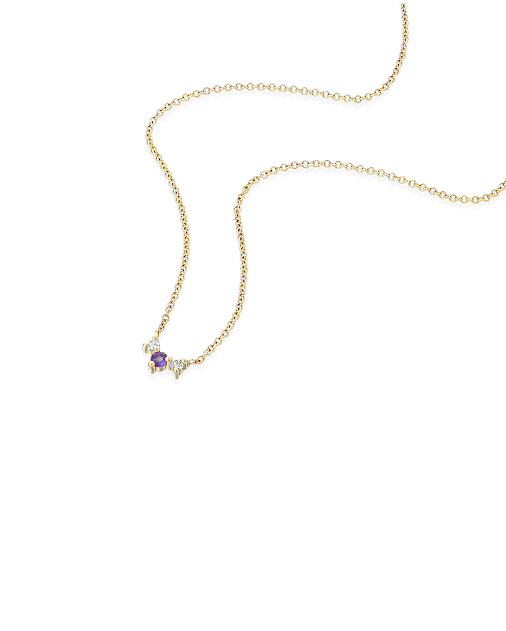 Frida amethyst and white diamonds Necklace