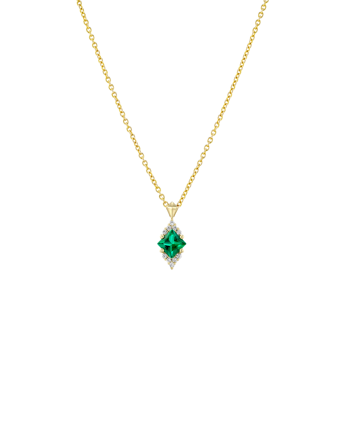 Juliette Necklace With Diamonds and Emerald