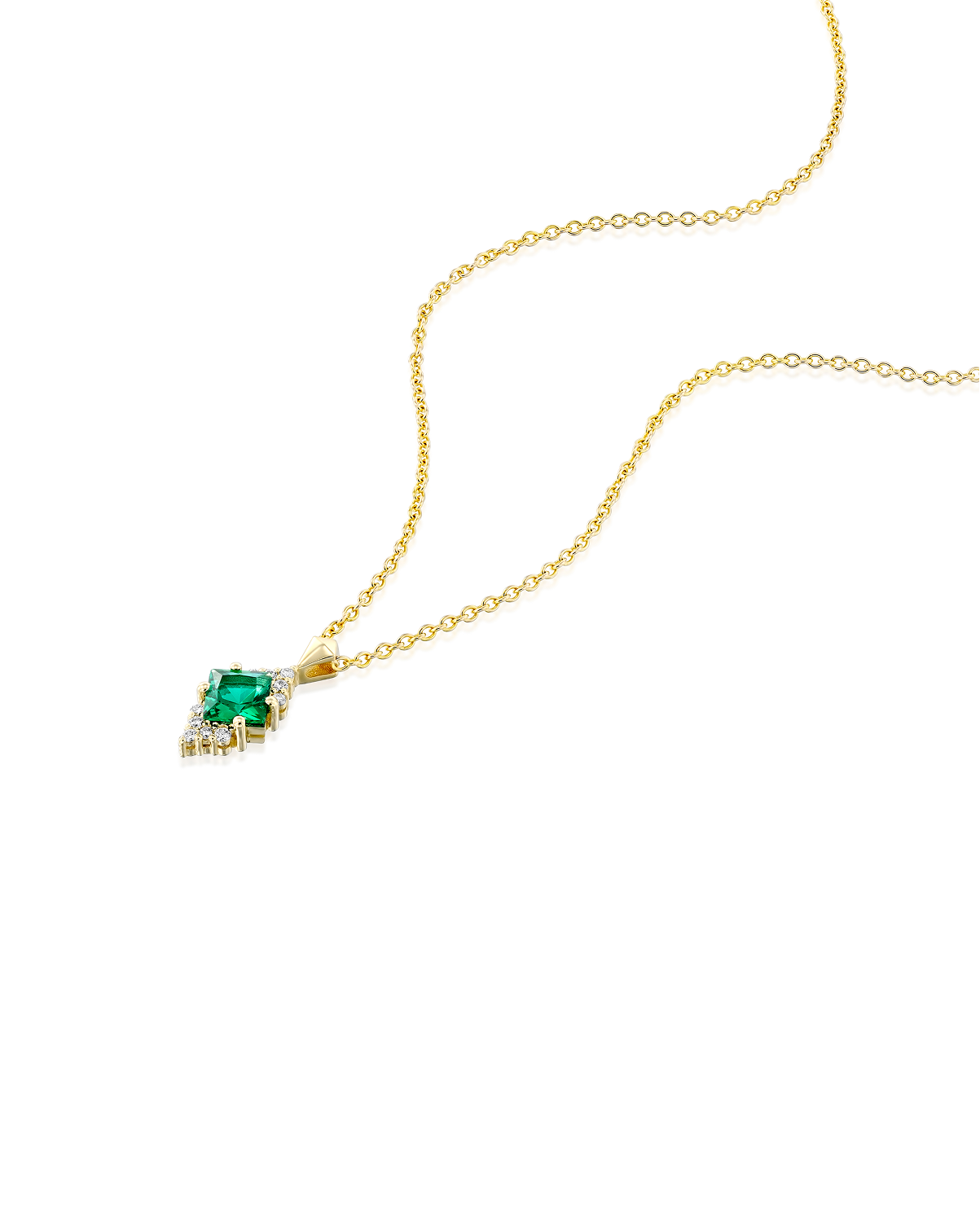 Juliette Necklace With Diamonds and Emerald