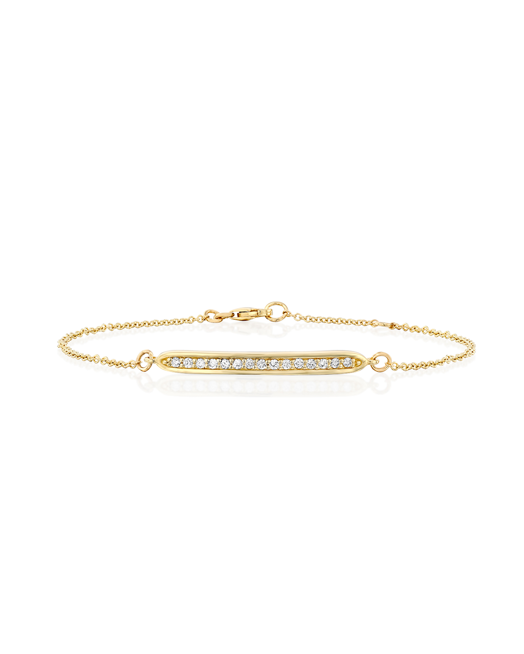 Florence Gold Bracelet White Diamonds