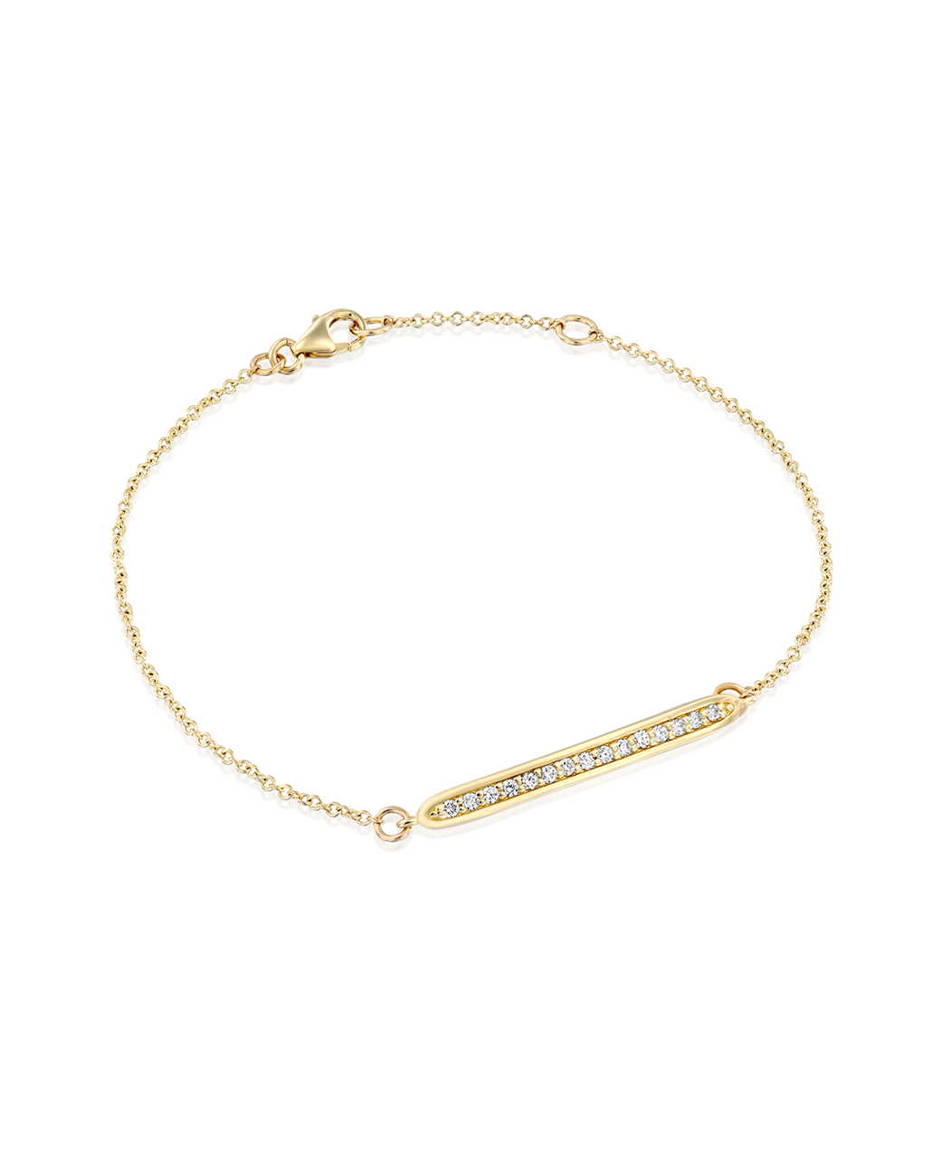 Florence Gold Bracelet White Diamonds
