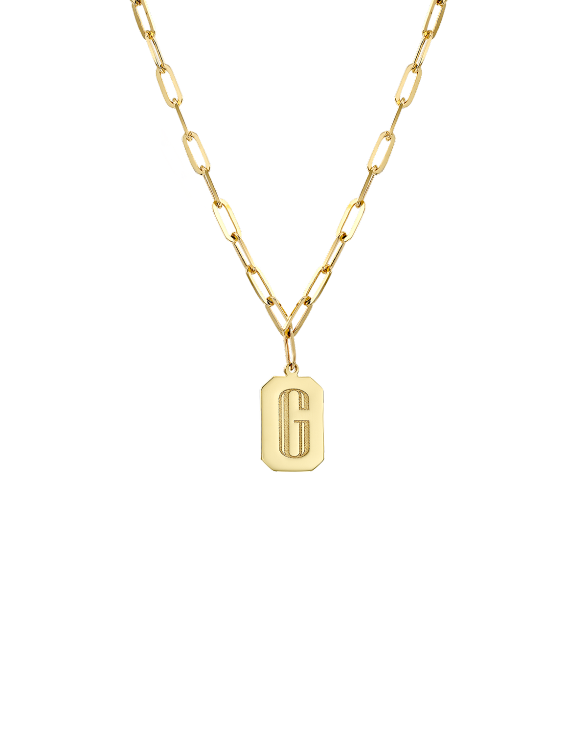 Tag Necklace with Engraving