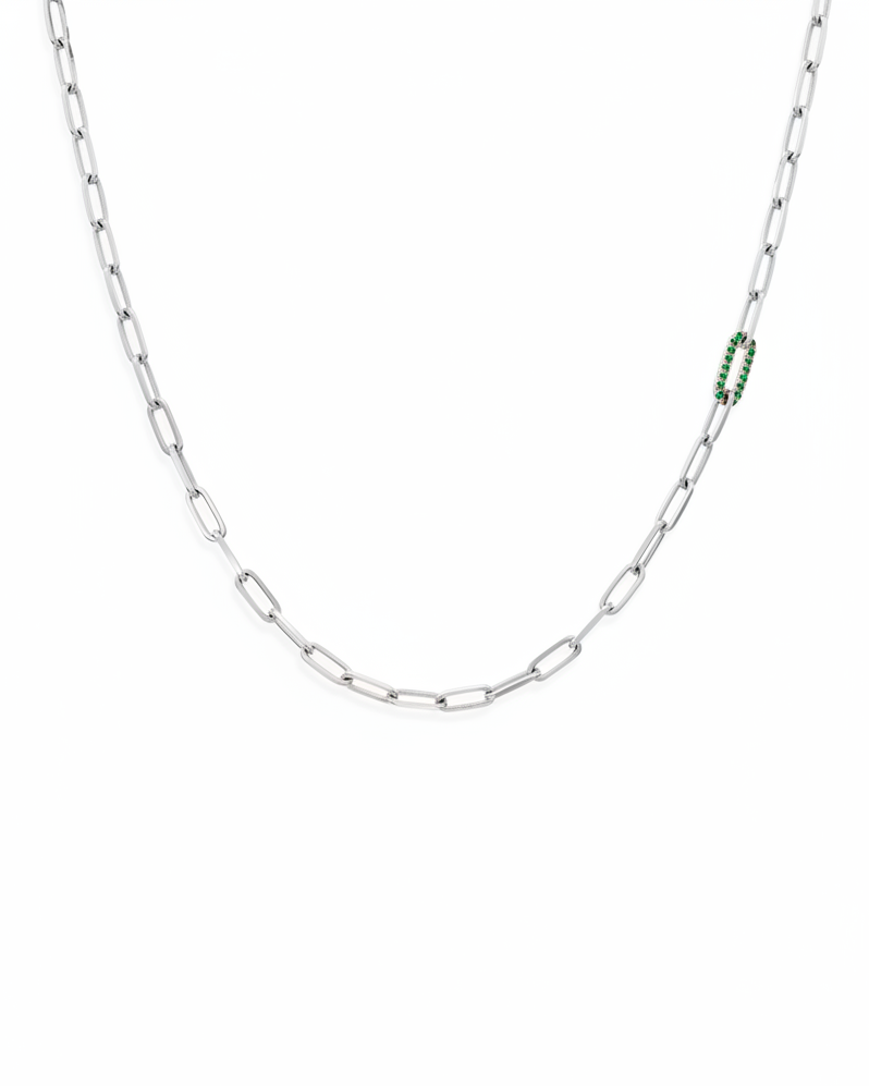 Staples Necklace Emerald