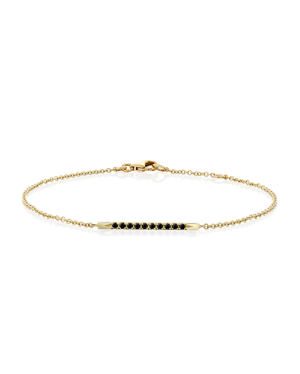Andrea Gold Bracelet Set With Black Diamonds
