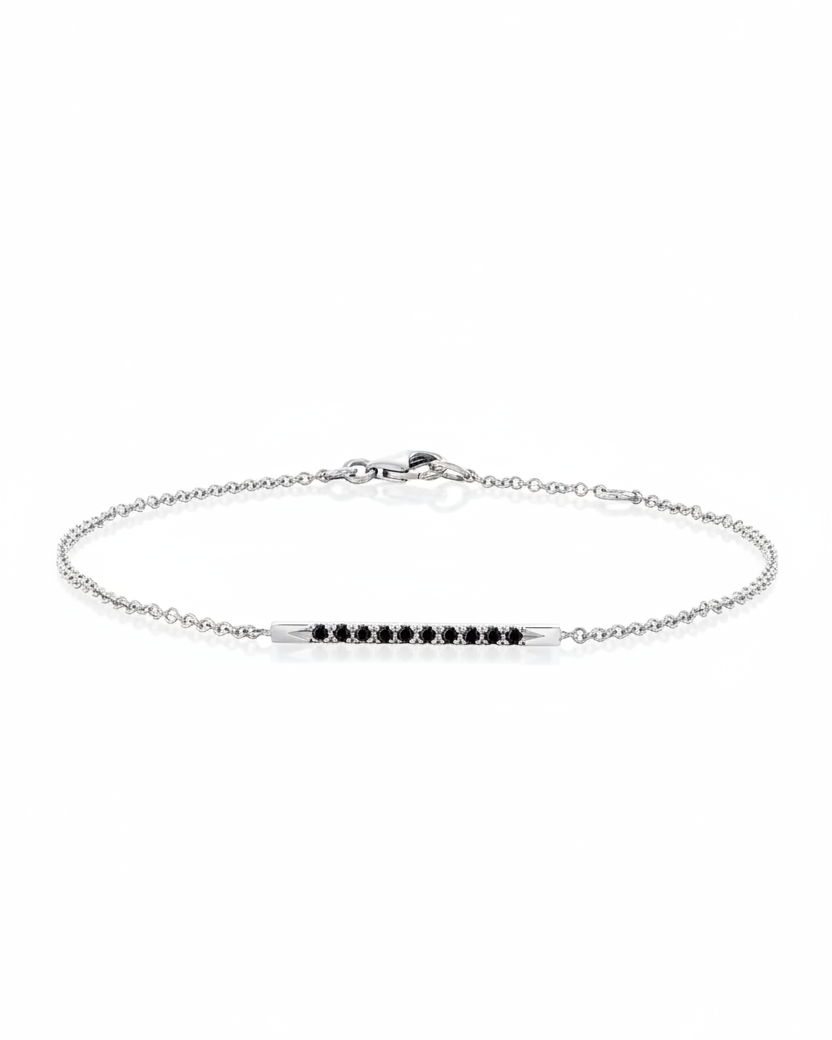 Andrea Gold Bracelet Set With Black Diamonds
