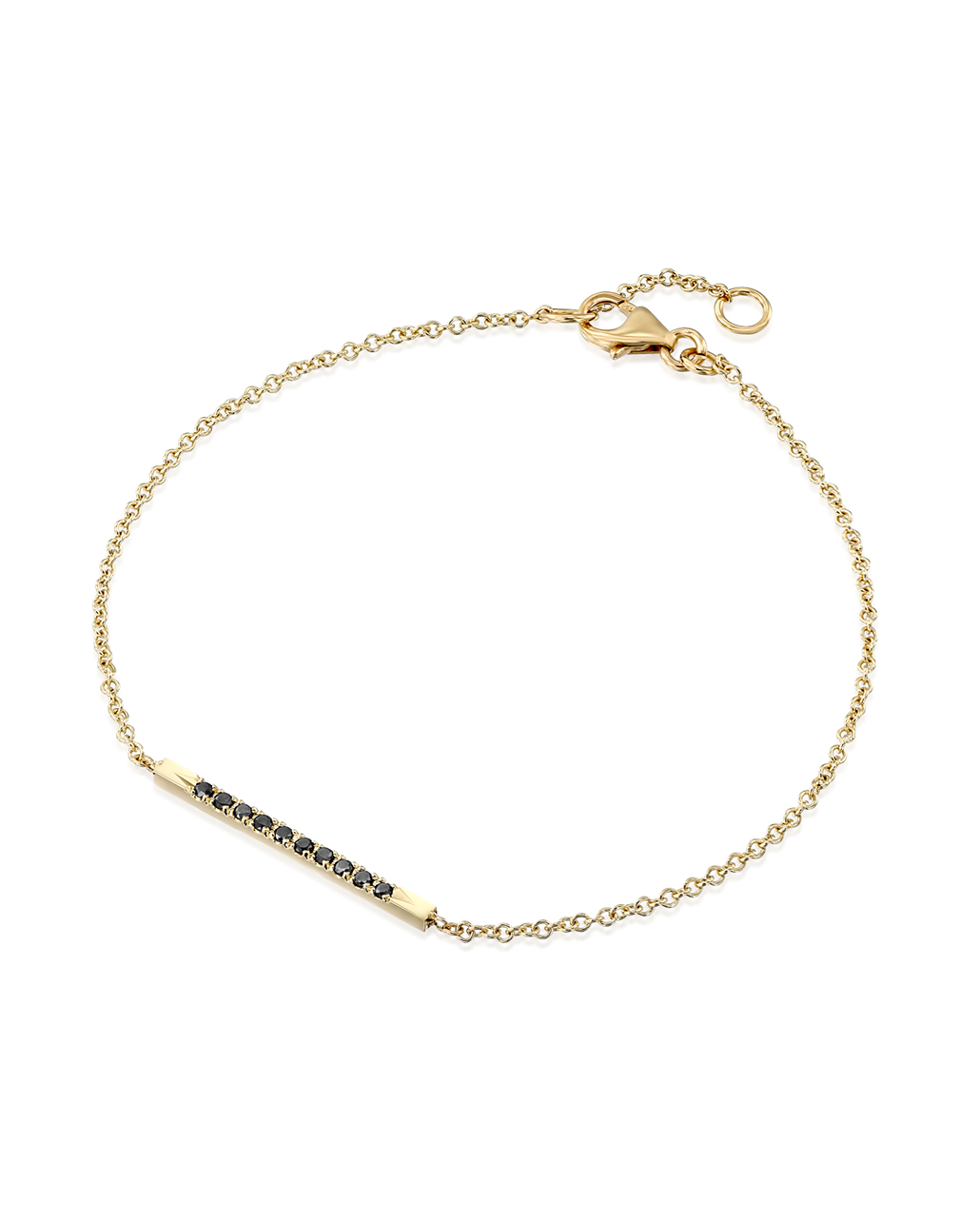 Andrea Gold Bracelet Set With Black Diamonds