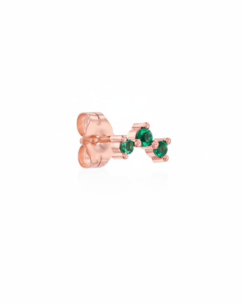 Frida Emerald Gold Earring