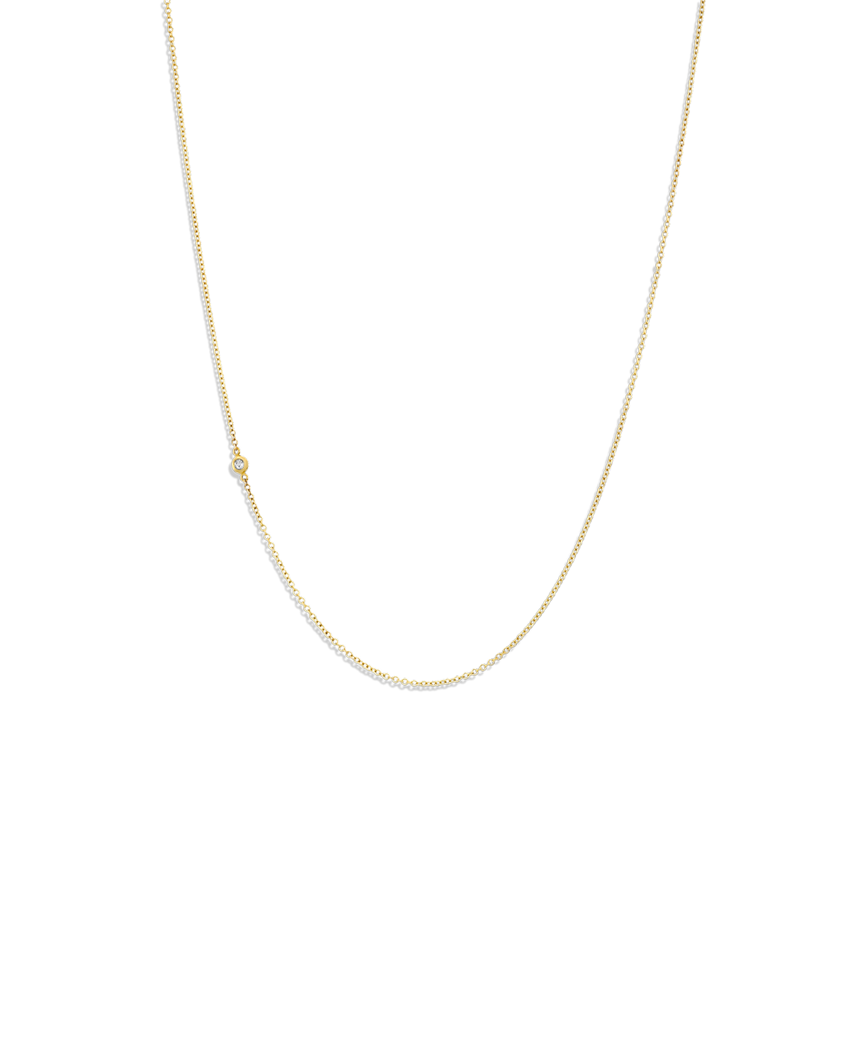 Alexis gold Necklace with White Diamond