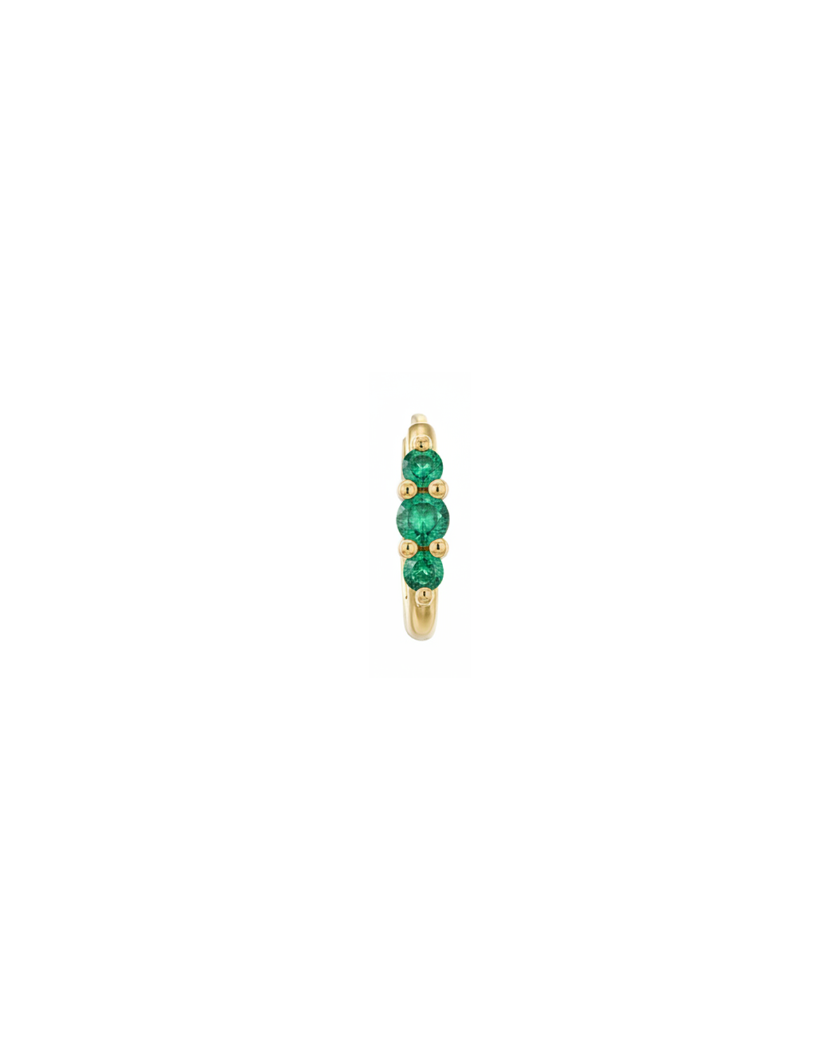 Audrey Mini Hoop With Emerald