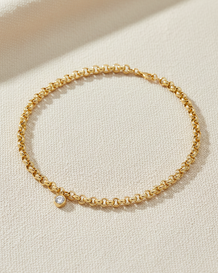 Dolly gold necklace diamond