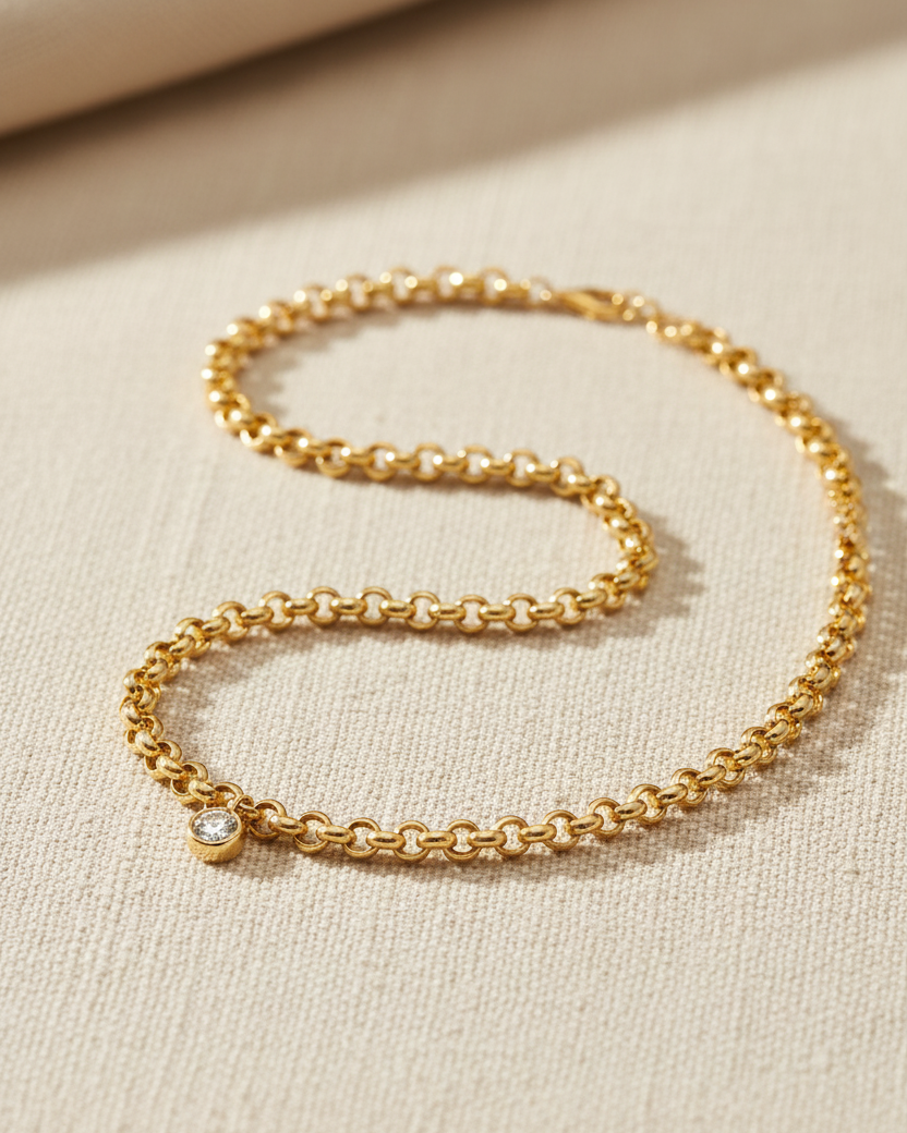 dolly gold necklace diamond