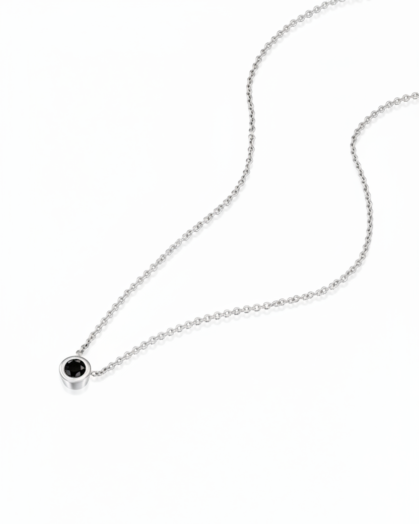 Margarita Gold Necklace Black Diamond