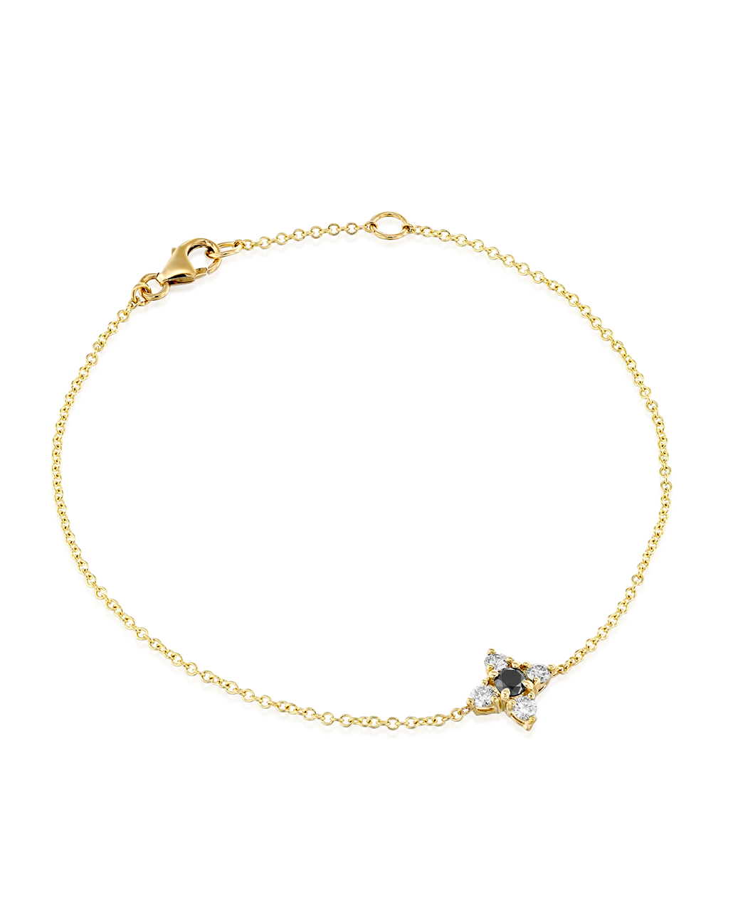 Natalia Gold Bracelet Black & White Diamonds