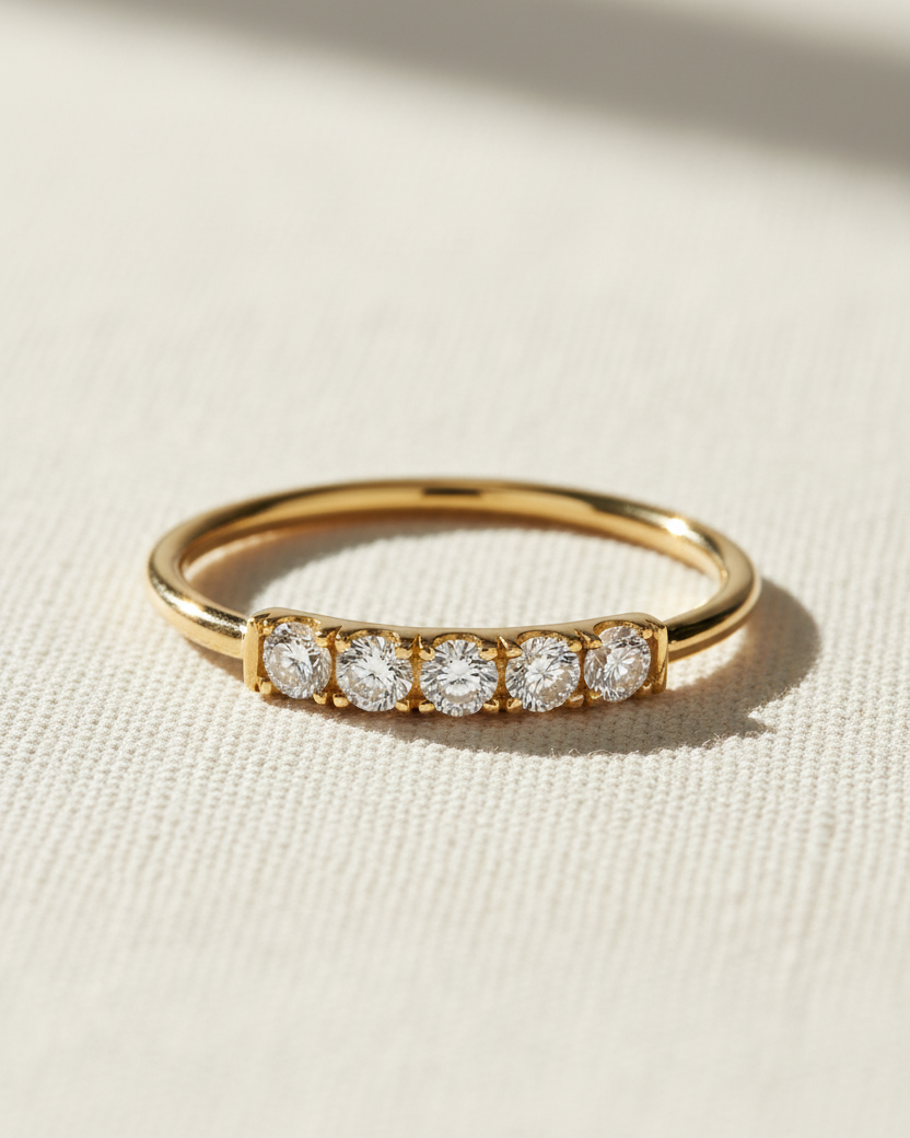 Candy Gold Ring White Diamonds