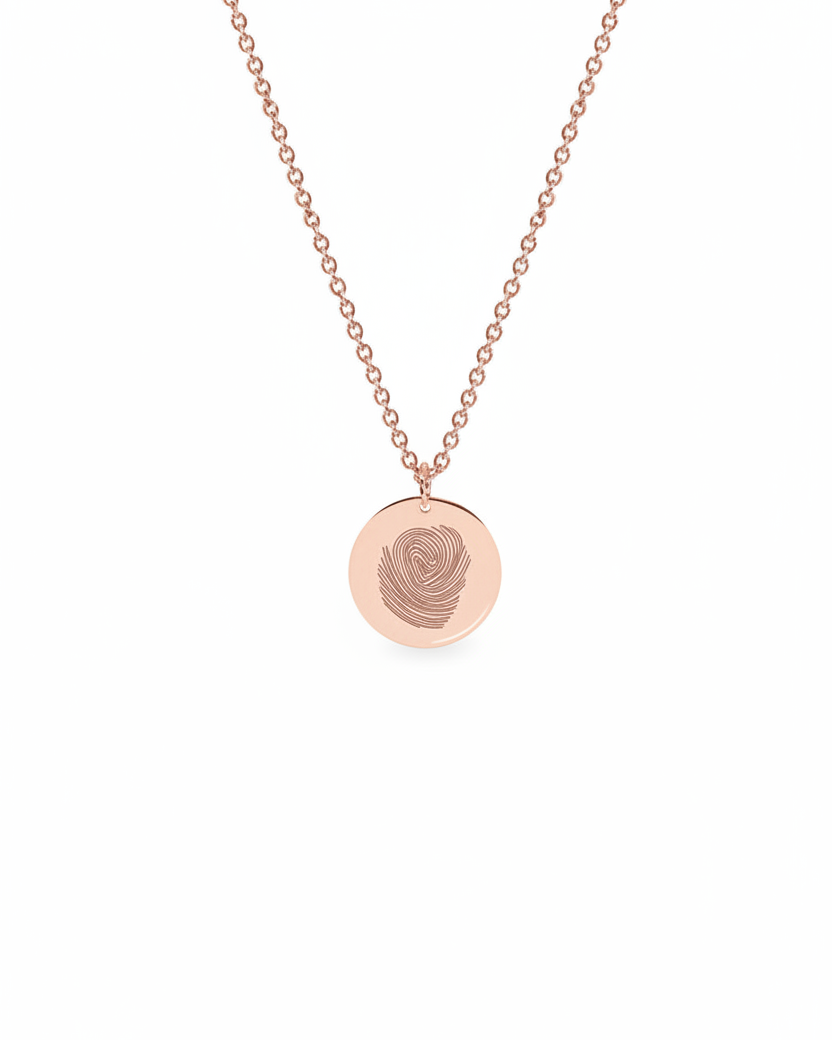 Chiara Gold Necklace With Fingerprint