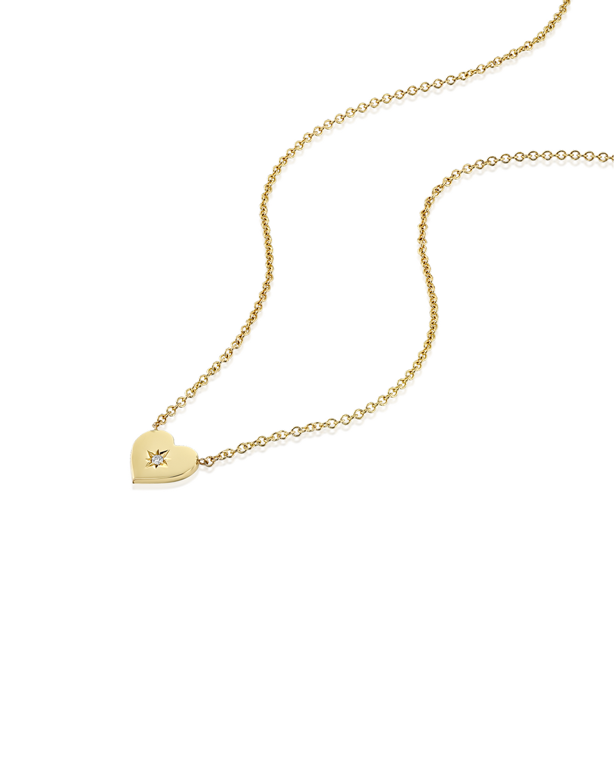 Heart Necklace White Diamond
